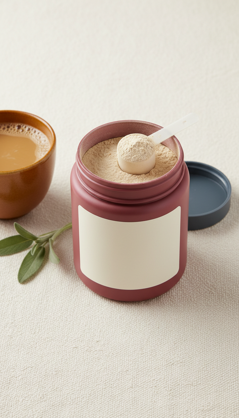 Creatine powder jar for chai